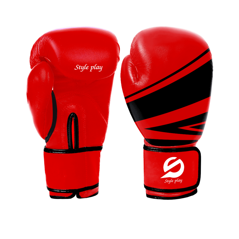 BOXING GLOVES KNOCK RED with high-density padding and secure wrist strap for boxing, sparring, and heavy bag training
