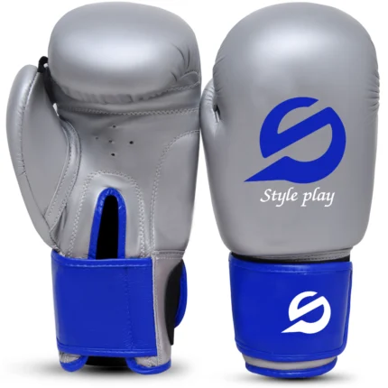 BOXING GLOVES RECOIL BLUE with layered foam padding and secure wrist strap for boxing, sparring and fitness sessions