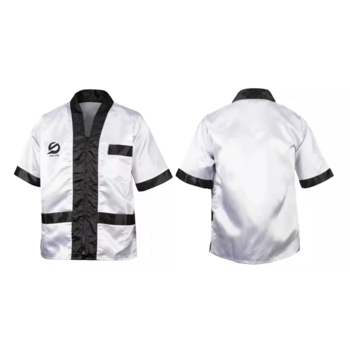 CORNER JACKET COMBAT EDGE designed for boxing coaches with lightweight fabric zip-up front and flexible fit for ringside movement