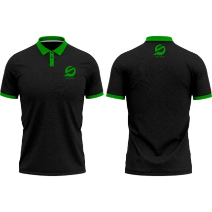Men’s polo shirt in breathable cotton fabric ideal for casual and smart wear with classic collar and button-up design.