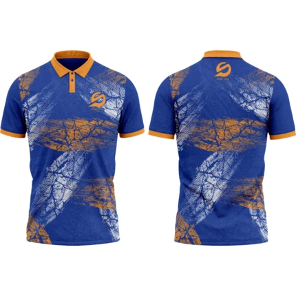 Custom polo shirt sublimation with vibrant full-color print breathable fabric and ideal for sports events or corporate branding.