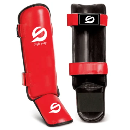 Shin Instep Pad Shield for MMA and kickboxing with durable padding and adjustable straps for full leg and foot protection