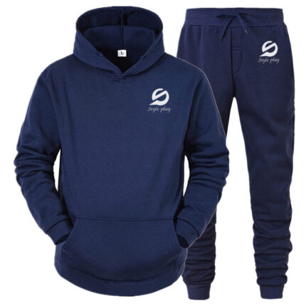Men's Navy Blue Hoodie & Jogger Co-ord Set